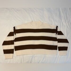 H&M Cropped Striped Sweater Sz. L